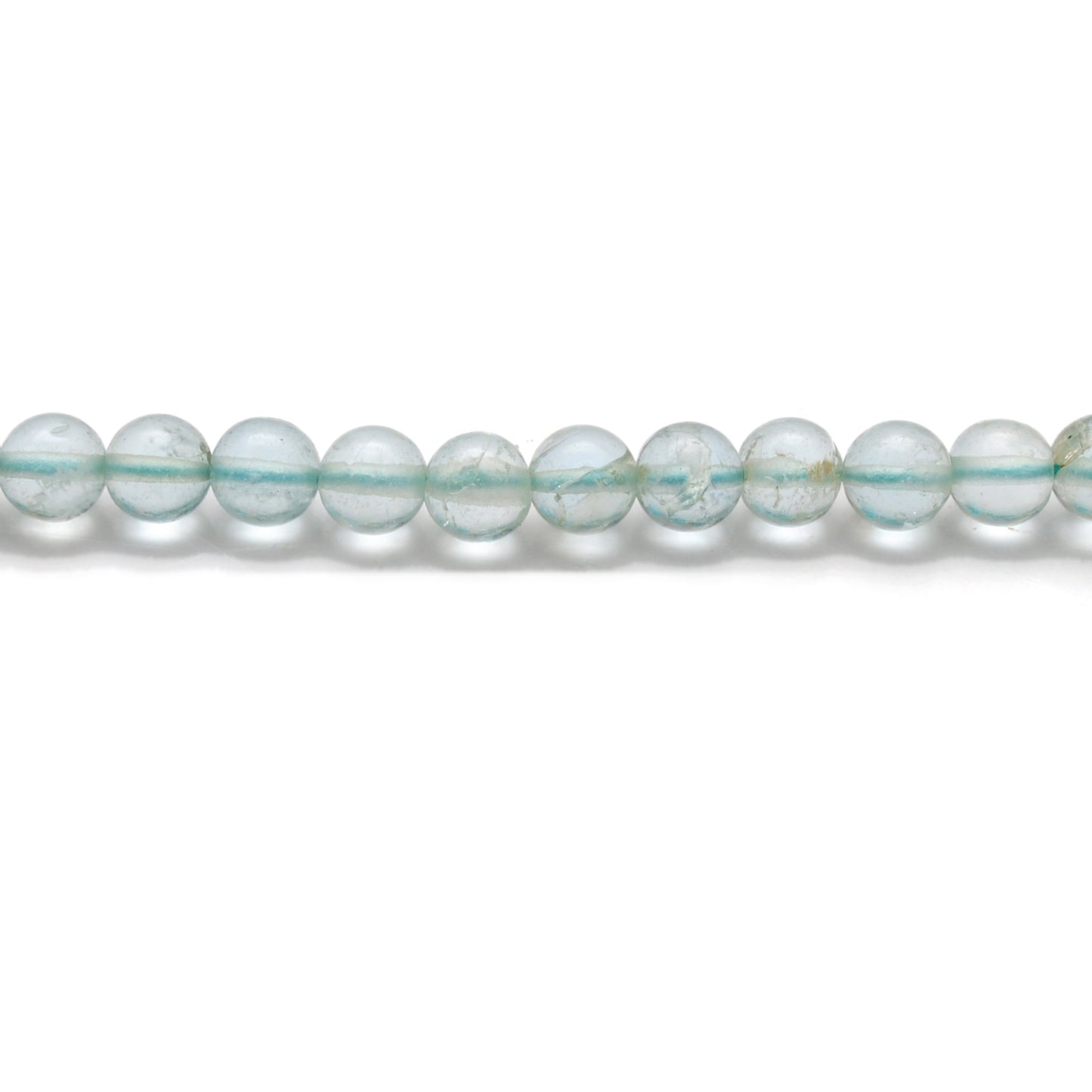 Natural Aquamarine Round Gemstone Beads, 4-5mm – 15" Strand – Handmade Jewelry