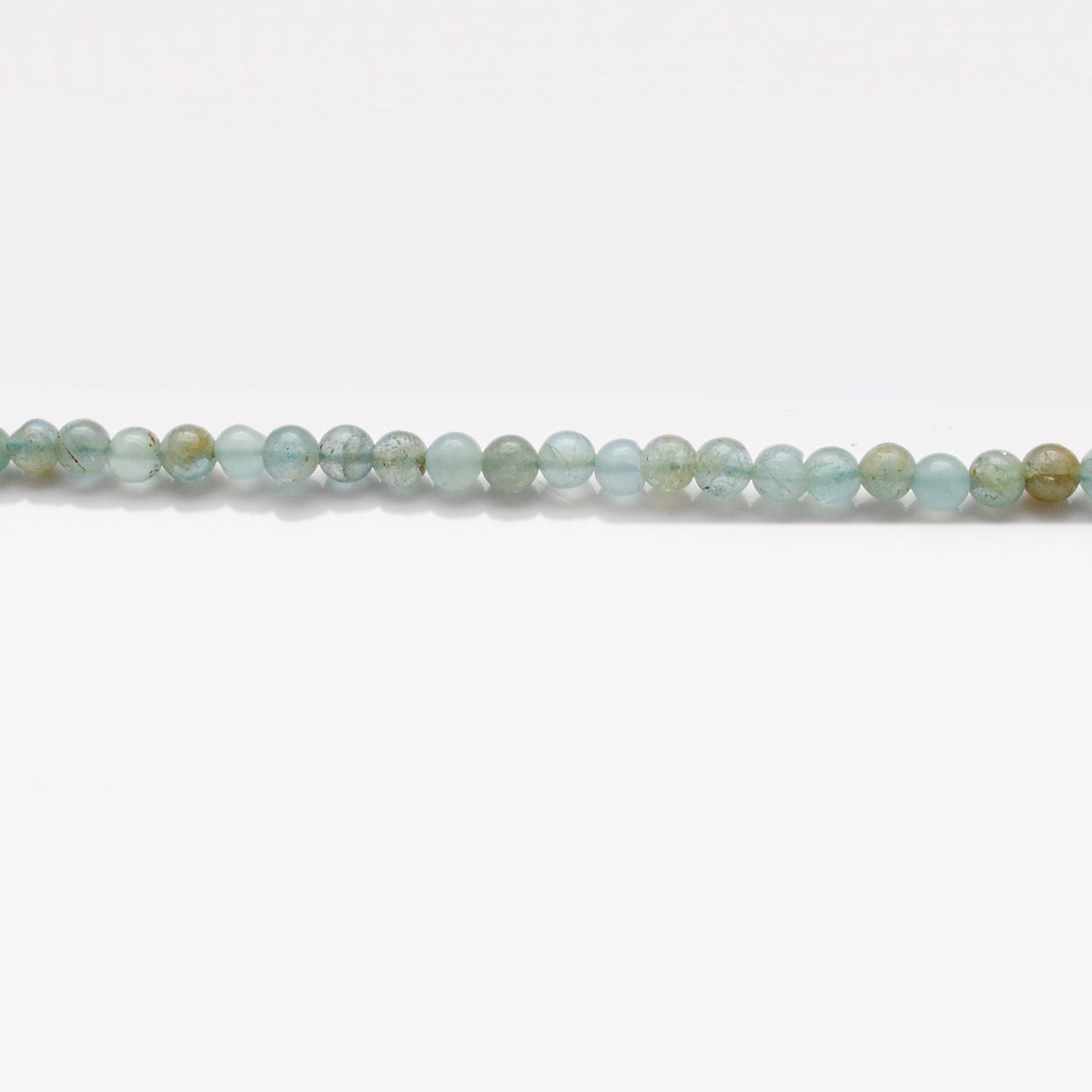 Natural Aquamarine Round Gemstone Beads, 4-5mm – 15" Strand – Handmade Jewelry