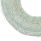 Natural Aquamarine Round Gemstone Beads, 4-5mm – 15" Strand – Handmade Jewelry
