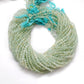 Natural Aquamarine Round Gemstone Beads, 4-5mm – 15" Strand – Handmade Jewelry