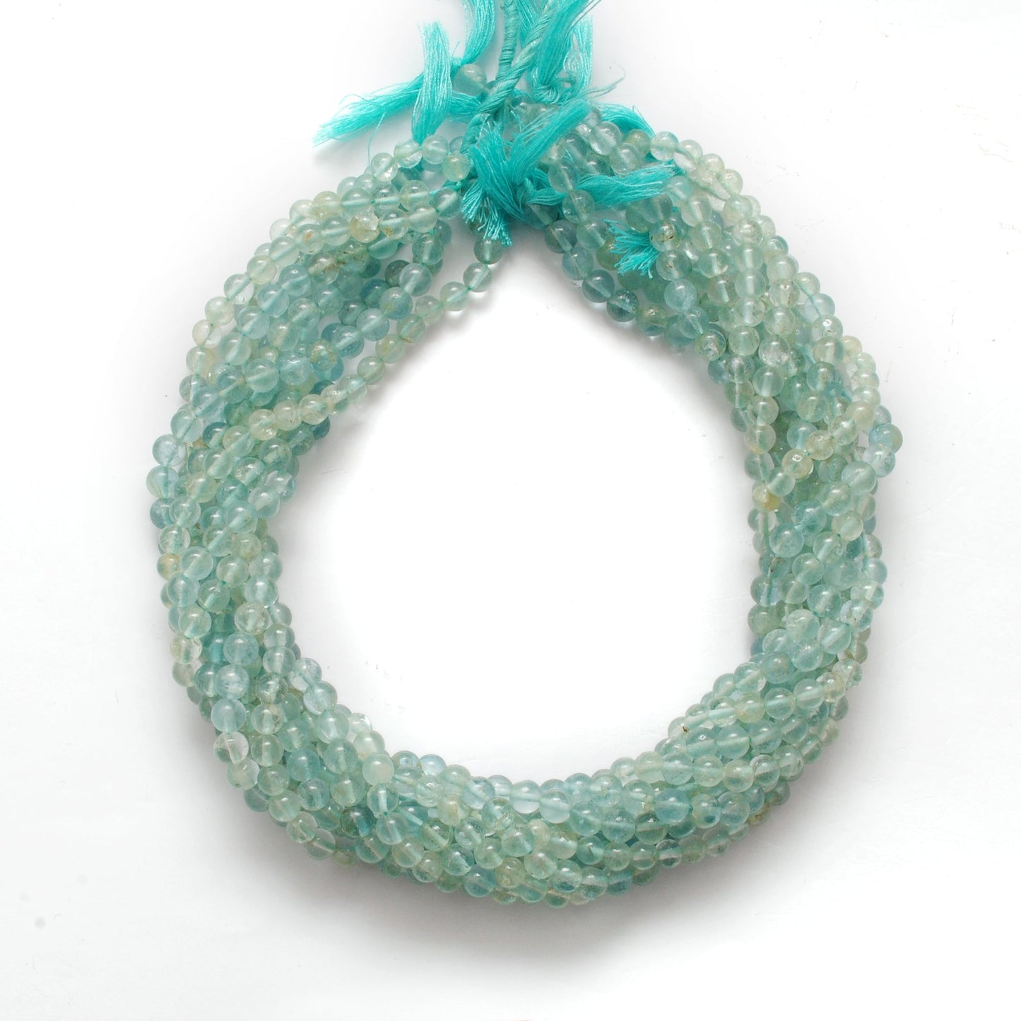 Ocean Blue Aquamarine Gemstone Beads – 5-5.5mm Round – 15" Strand for Jewelry Creators