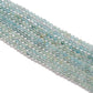 7-9mm Natural Aquamarine Smooth Round Beads - 15" Strand - Healing Crystal Gemstone Strand