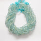 7-9mm Natural Aquamarine Smooth Round Beads - 15" Strand - Healing Crystal Gemstone Strand