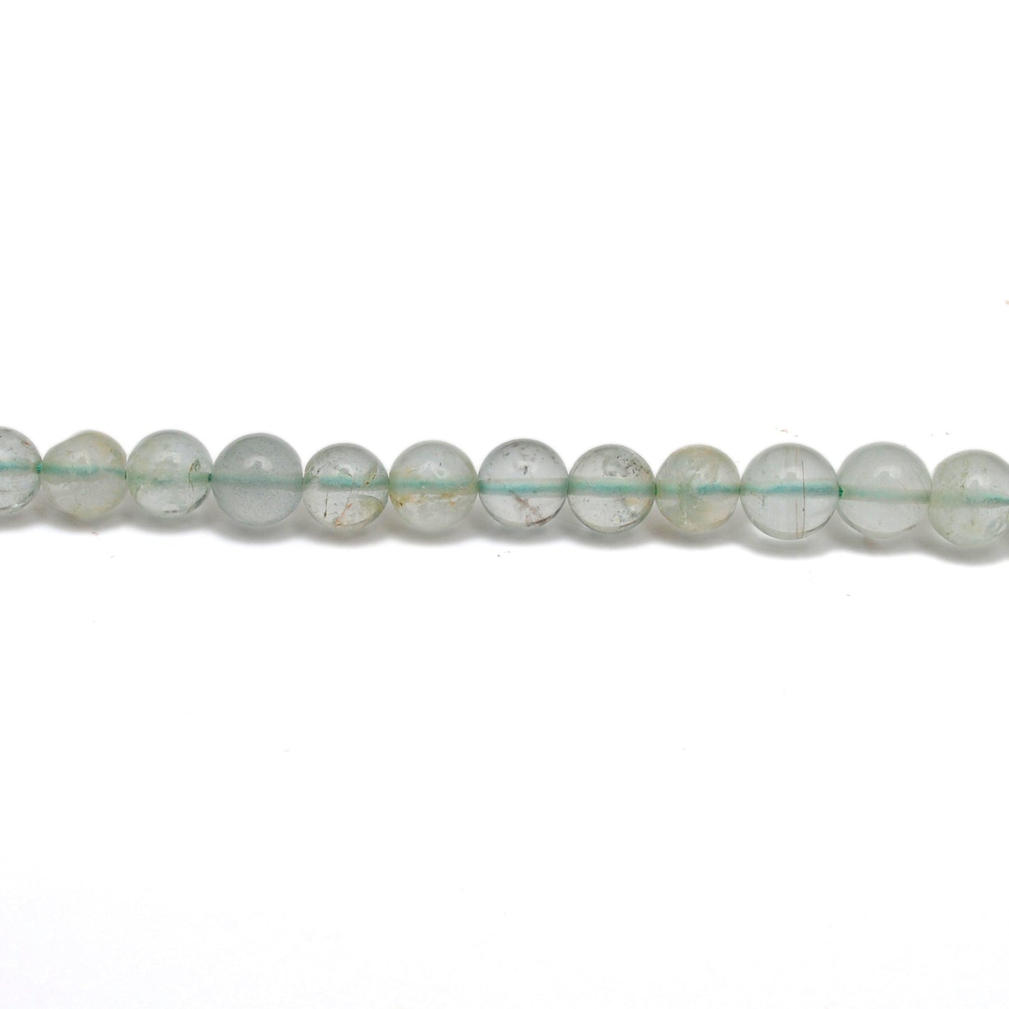 Premium Natural Aquamarine Beads – 6-6.5mm Round – 15" Strand for Jewelry Designers