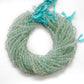 Premium Natural Aquamarine Beads – 6-6.5mm Round – 15" Strand for Jewelry Designers