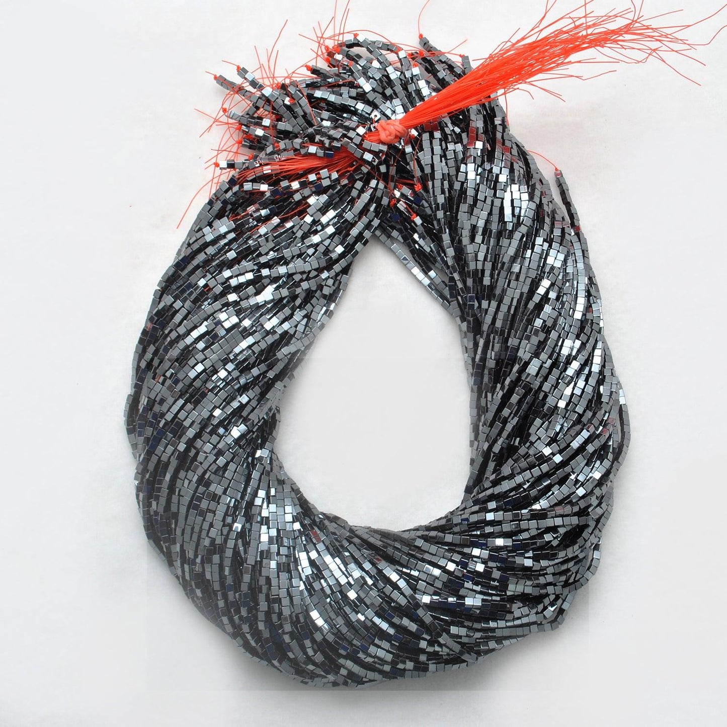 Hematite Square Gemstone Beads 16" Strand