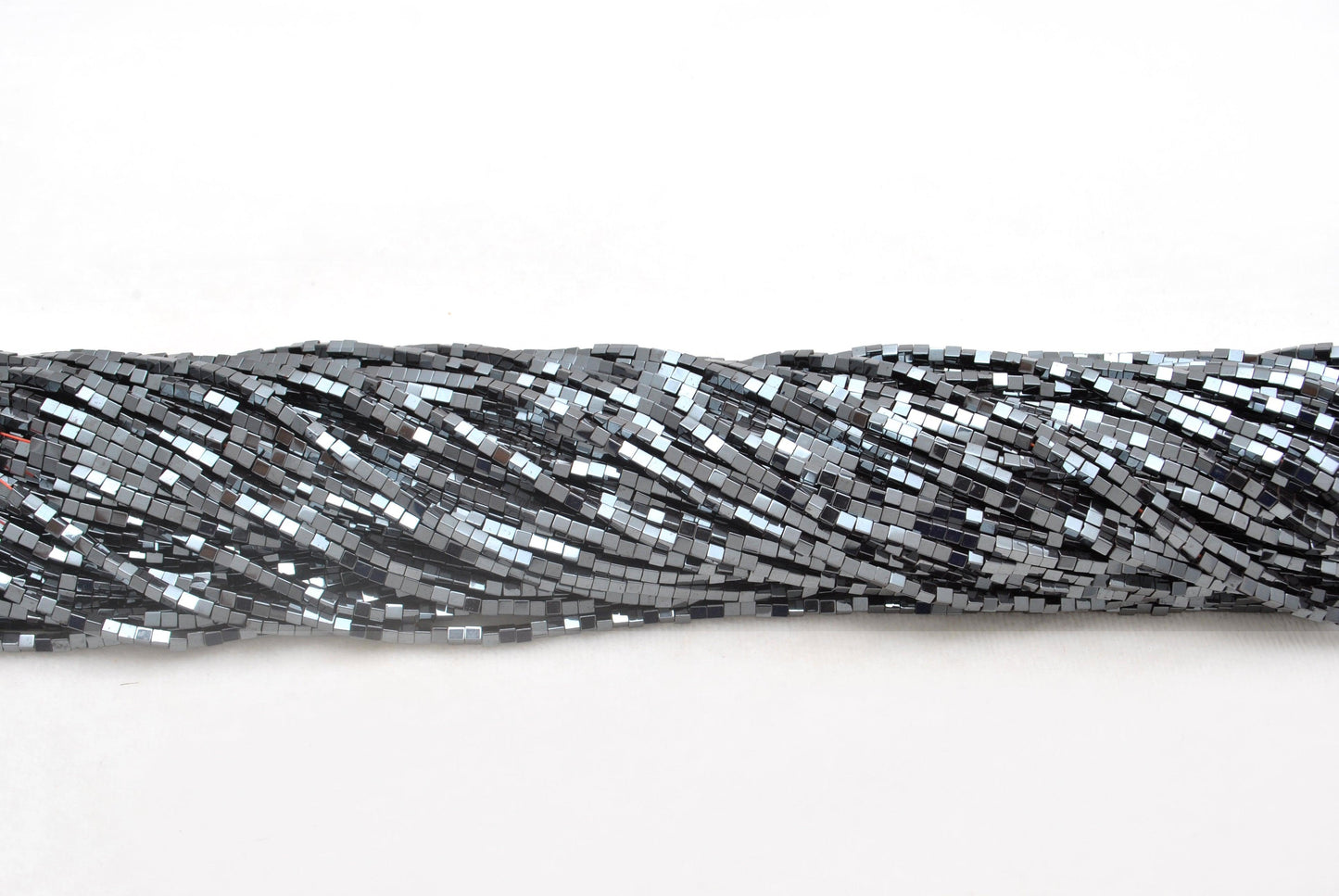 Hematite Square Gemstone Beads 16" Strand