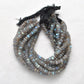 Natural Fire Labradorite Rondelle Gemstone Beads 10.5 inch Strand