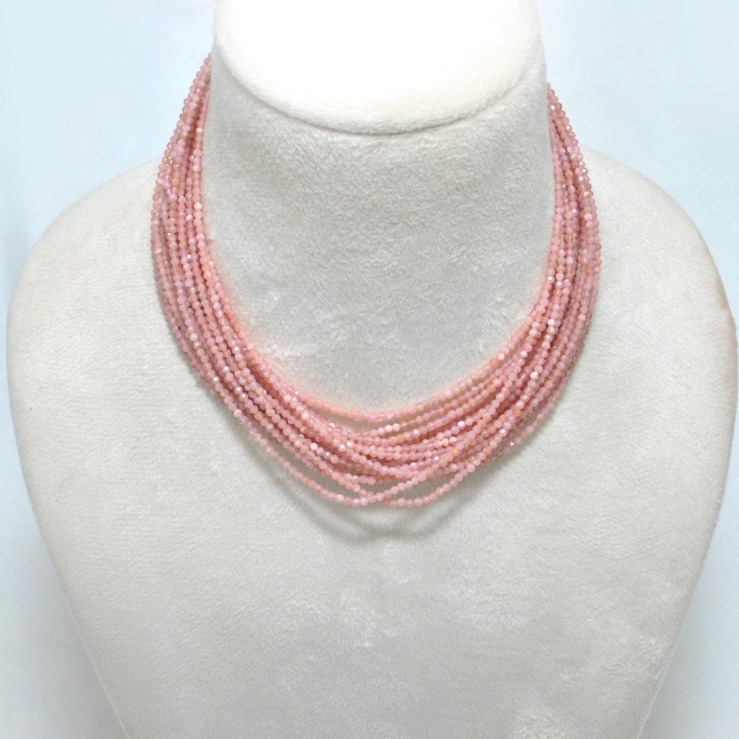 Natural Peach Moonstone Round Gemstone 16" Strand