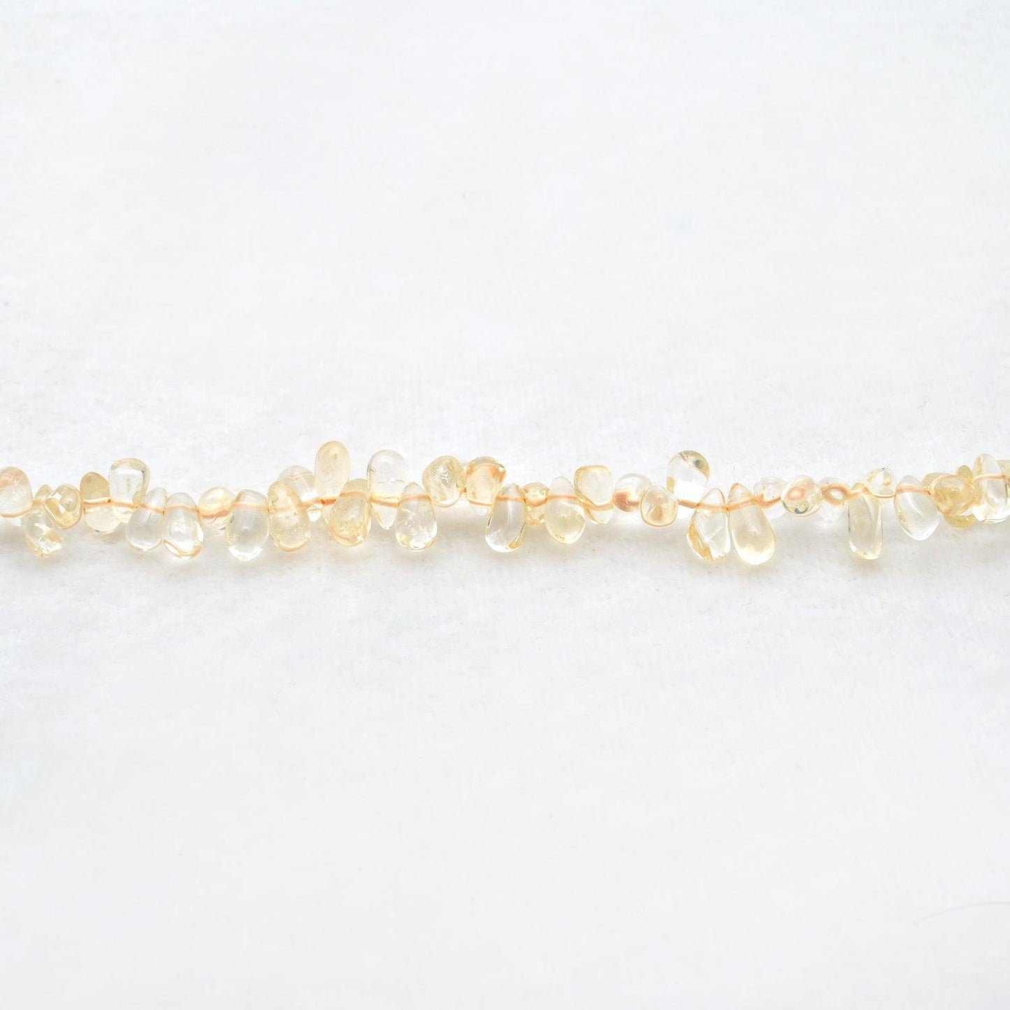 Natural Citrine Plain Teardrop Shape Gemstone 16 inch Strand