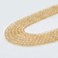 Natural Citrine Plain Round Shape Gemstone 13.5 inch Strand