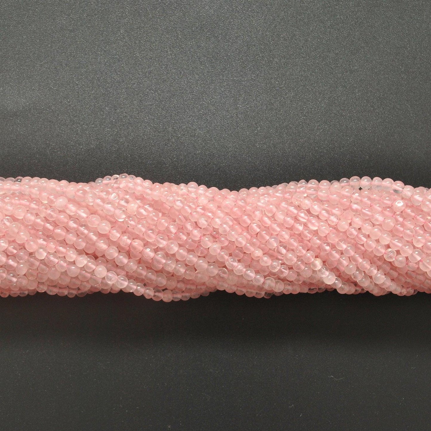 Natural Round Rose Quartz Plain Round Gemstone Beads