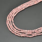 Natural Round Rose Quartz Plain Round Gemstone Beads