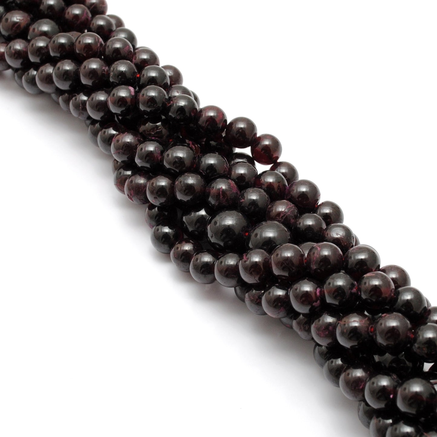 Rhodolite Garnet Round Beads Strand, 4.5-7.5mm, 164 pcs, 16-inch – SAR Gems