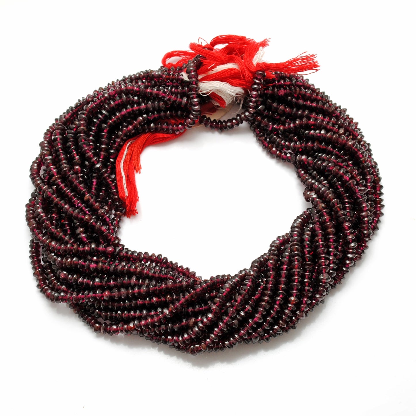 natural rhodolite garnet plain button beads strand, 4-5mm and 4.5-5mm, 14 and 16 inch, 150-160 beads, polished gemstone, SAR Gems