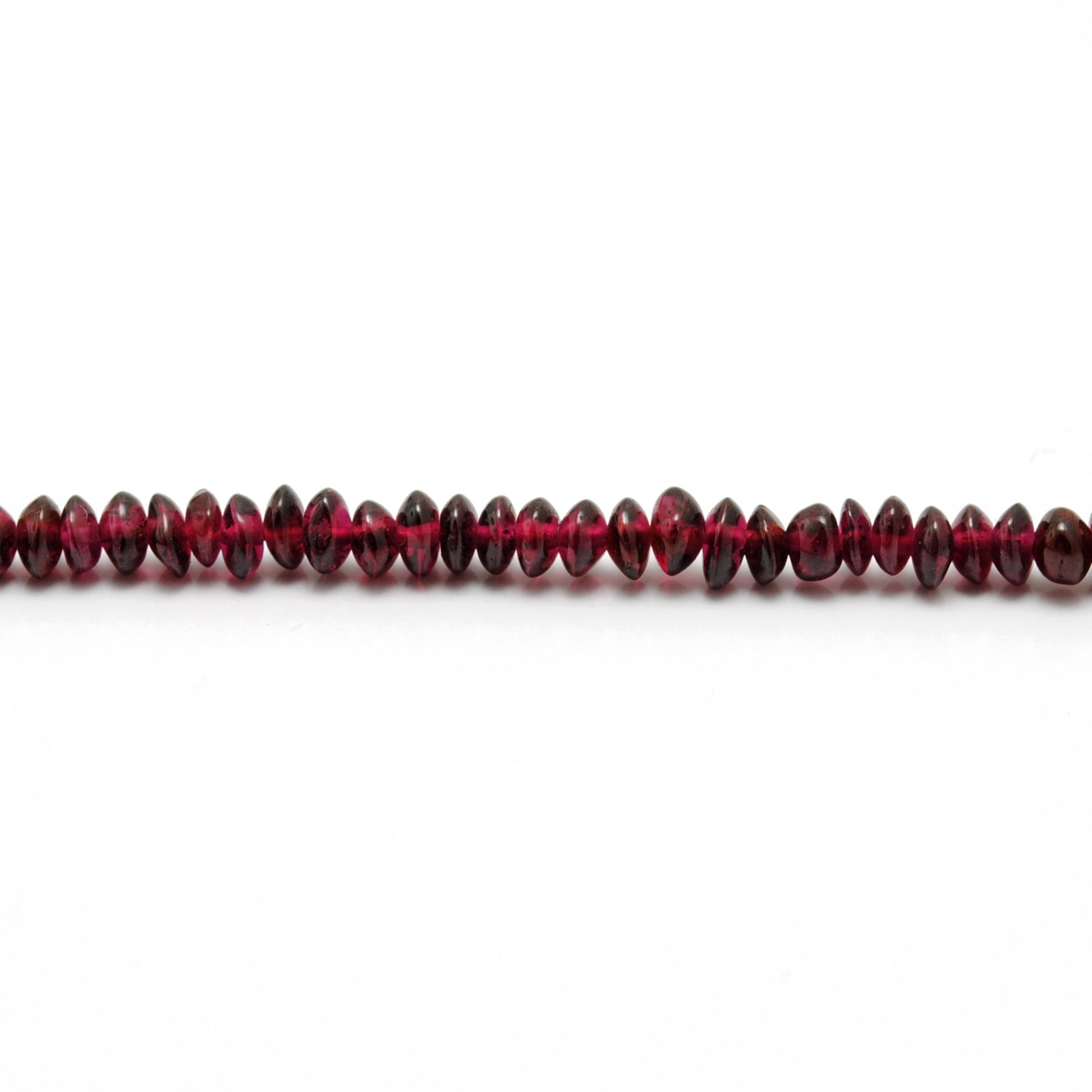 natural rhodolite garnet plain button beads strand, 4-5mm and 4.5-5mm, 14 and 16 inch, 150-160 beads, polished gemstone, SAR Gems