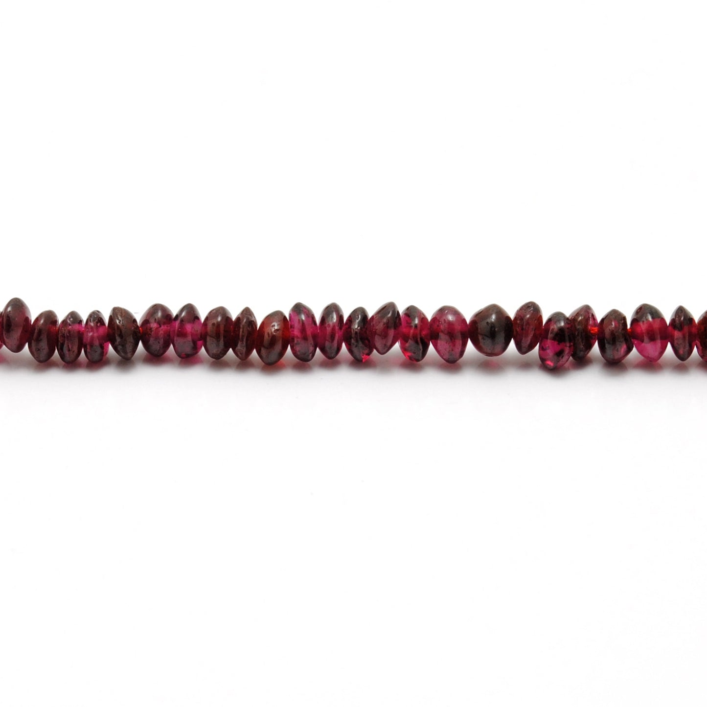 natural rhodolite garnet plain button beads strand, 4-5mm and 4.5-5mm, 14 and 16 inch, 150-160 beads, polished gemstone, SAR Gems