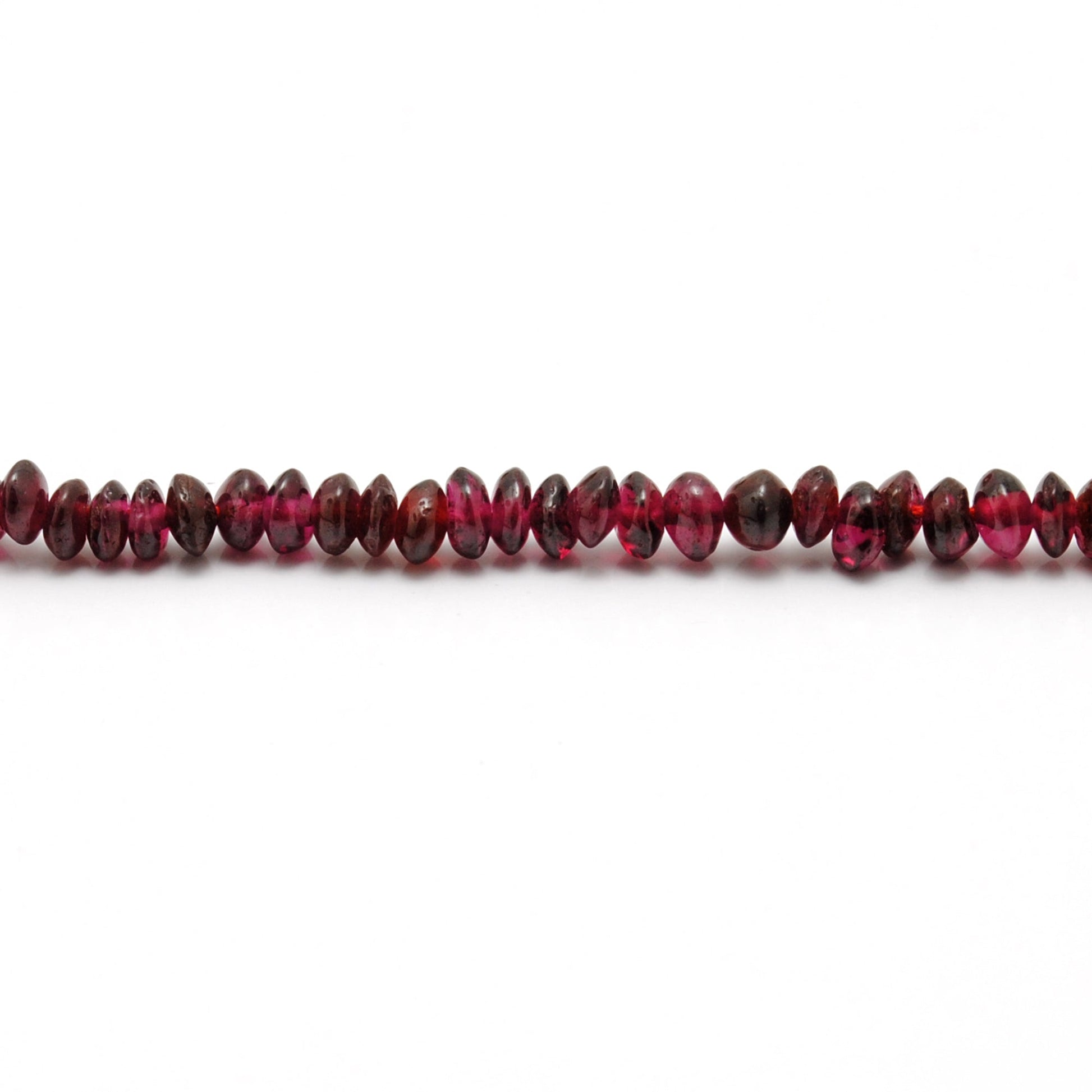 natural rhodolite garnet plain button beads strand, 4-5mm and 4.5-5mm, 14 and 16 inch, 150-160 beads, polished gemstone, SAR Gems