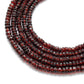 natural garnet faceted rondelle beads strand, 4-5mm and 5-5.5mm, 125 stones, 16 inch, polished untreated red gemstone, SAR Gems