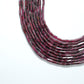 natural rhodolite garnet tube beads strand, mixed size, 50 pcs, 17 inch, 14.85 grams, plain polished gemstone, SAR Gems