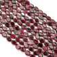 natural rhodolite garnet faceted oval beads strand, 5x7 to 6x8 mm, 17 inch, polished untreated red gemstone, SAR Gems