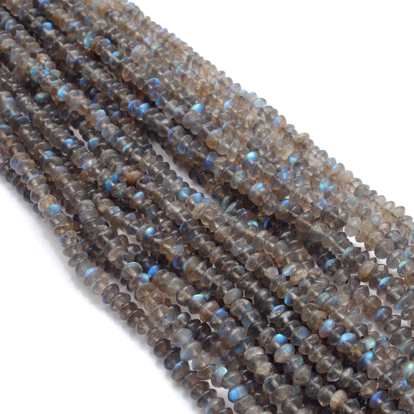 natural labradorite plain button beads strand, 4.5-5.5mm, 130 pcs, 14 inch, polished untreated gemstone, SAR Gems