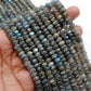 Natural Labradorite Faceted Tyre Beads – 4-6mm or 8mm, 16" Strand | SAR Gems
