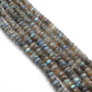 Natural Labradorite Faceted Tyre Beads – 4-6mm or 8mm, 16" Strand | SAR Gems