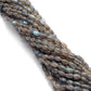 natural labradorite drum beads, mixed size, 16 inch strand, 42 beads, polished grey blue gemstone, SAR Gems