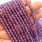 Natural Amethyst Round Gemstone Beads, 4-4.5mm 15" Strand, DIY Jewelry
