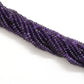 Natural Amethyst Smooth Button Gemstone Beads, 15 inch Strand