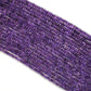 Natural Amethyst Smooth Button Gemstone Beads, 15 inch Strand