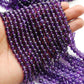 Natural Amethyst Round Gemstone Beads – 6-8mm Mixed Sizes – 15" Strand (54 Pcs)