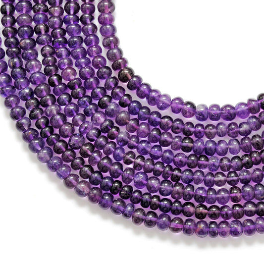 AAA Natural Amethyst Rondelle Gemstone Beads, 5-6mm 15 inch Strand – SAR Gems