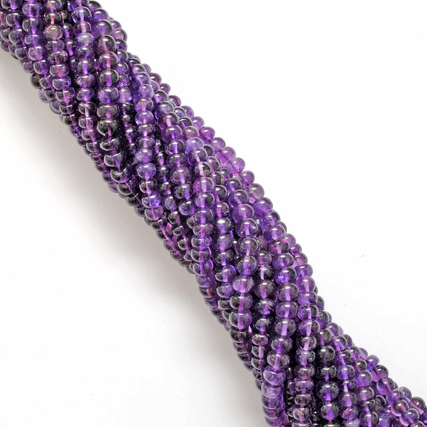 AAA Natural Amethyst Rondelle Gemstone Beads, 5-6mm 15 inch Strand – SAR Gems
