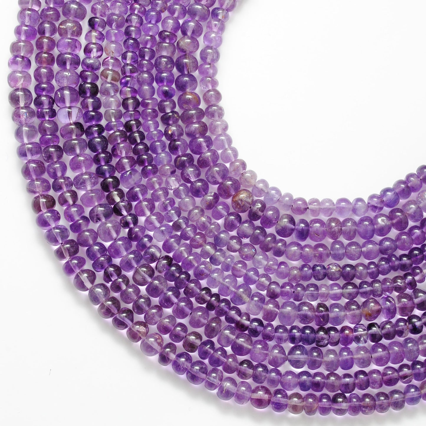 AAA Natural Amethyst Rondelle Gemstone Beads, 5-6mm 15 inch Strand – SAR Gems