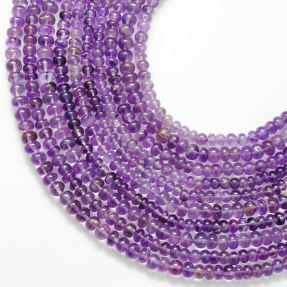 AAA Natural Amethyst Rondelle Gemstone Beads, 5-6mm 15 inch Strand – SAR Gems