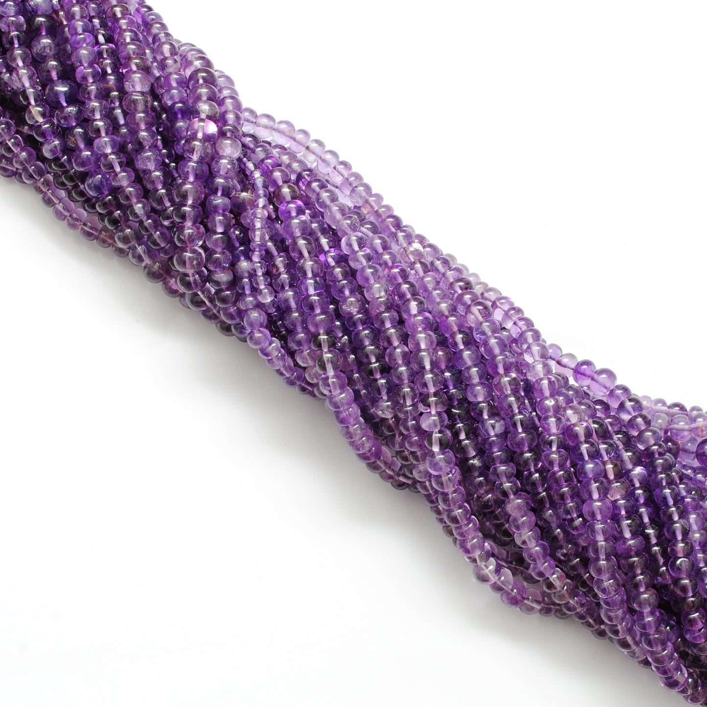 AAA Natural Amethyst Rondelle Gemstone Beads, 5-6mm 15 inch Strand – SAR Gems