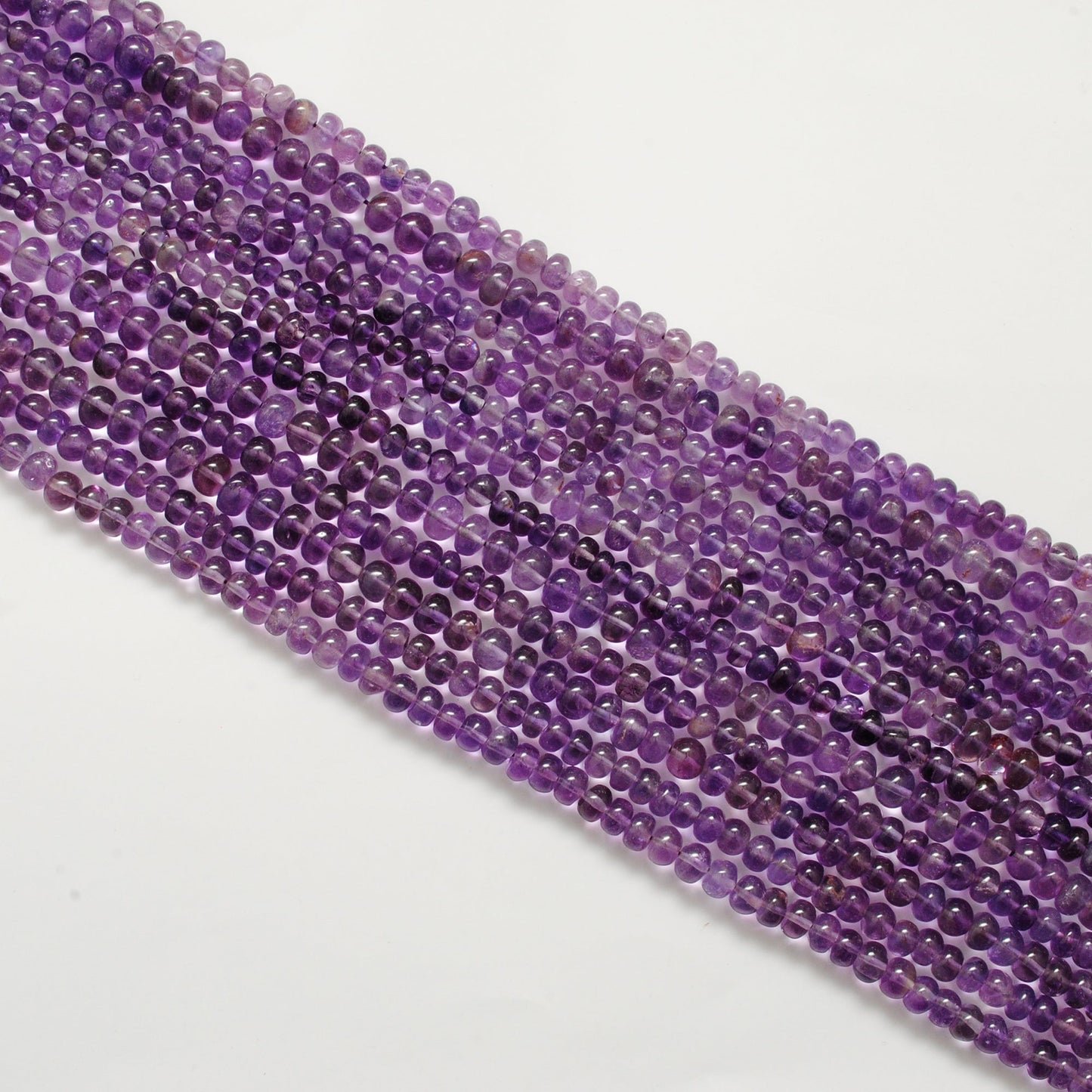 AAA Natural Amethyst Rondelle Gemstone Beads, 5-6mm 15 inch Strand – SAR Gems
