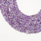 Natural Amethyst Oval Beads – 5x7 to 8x10mm – 16" Strand – Center Drilled for DIY Jewelry