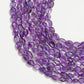Natural Amethyst Oval Beads – 7x10-8x11mm Mix Sizes – 14" Strand DIY Jewelry Making