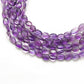 Natural Amethyst Oval Beads – 6x8mm to 7x9mm – 14-Inch Strand – Loose Gemstone for Jewelry Making