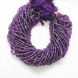 Natural Amethyst Drop Gemstone Beads, Multi-Size (4x7mm - 5x12mm), 14" Strand
