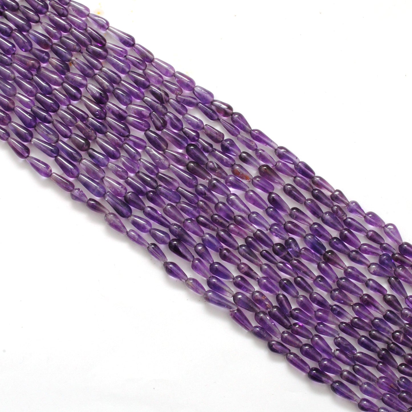 Natural Amethyst Drop Gemstone Beads, Multi-Size (4x7mm - 5x12mm), 14" Strand