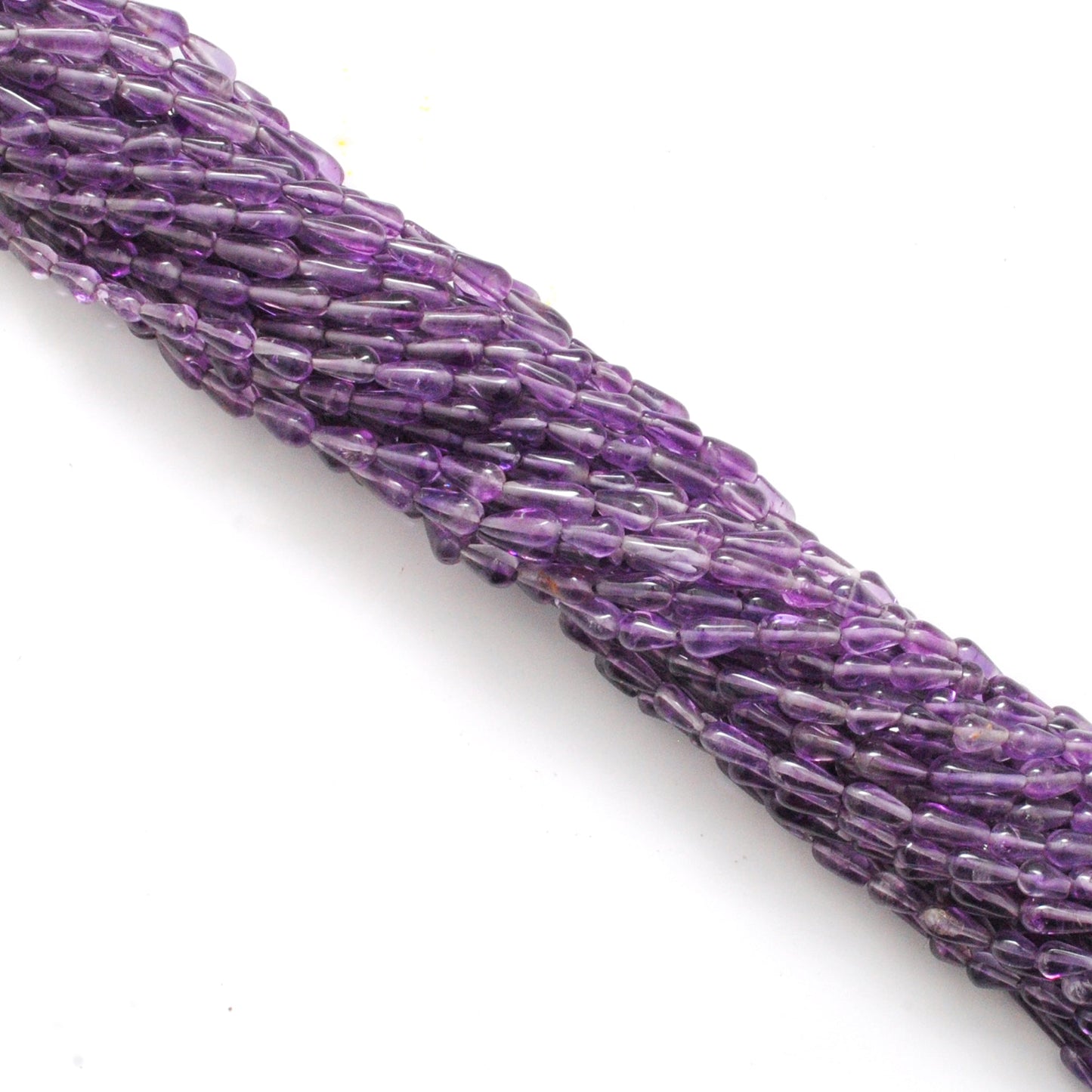 Natural Amethyst Drop Gemstone Beads, Multi-Size (4x7mm - 5x12mm), 14" Strand
