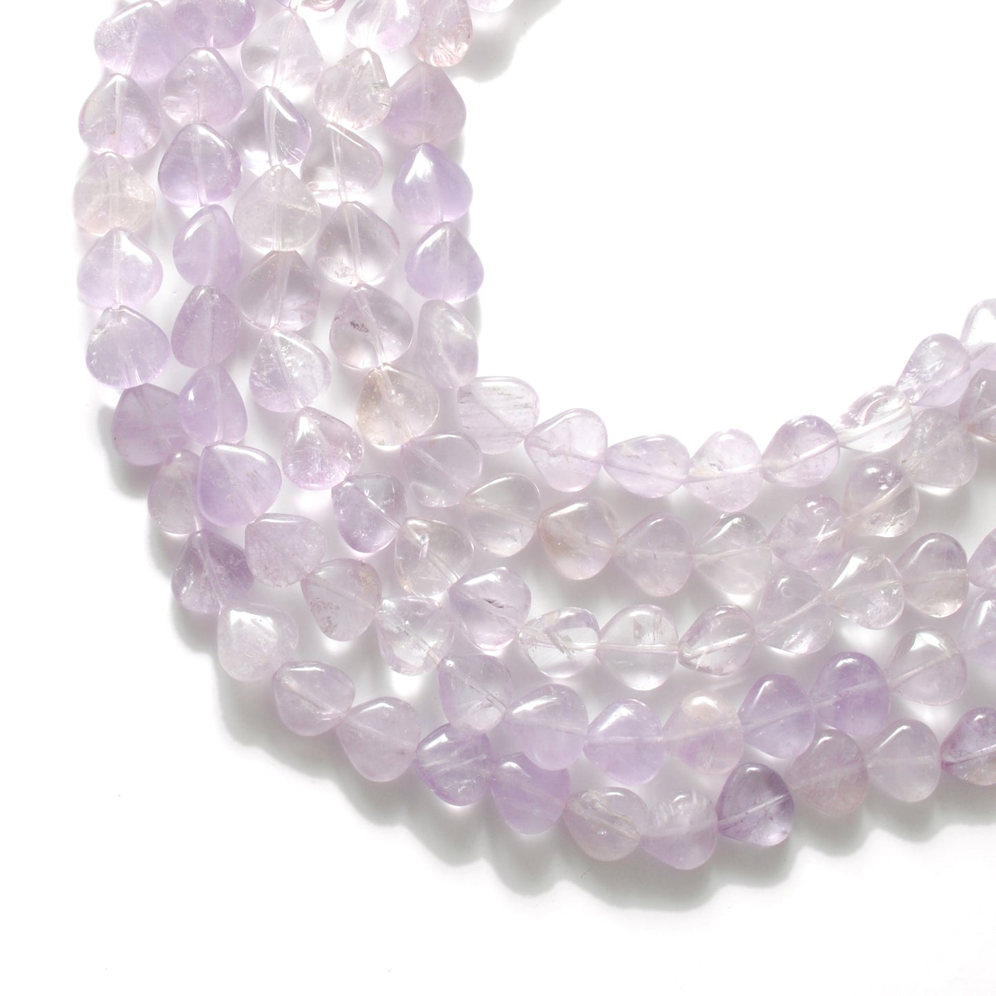Natural Amethyst Heart Gemstone Beads – 10mm, 14-Inch Strand – DIY Jewelry & Gift Making