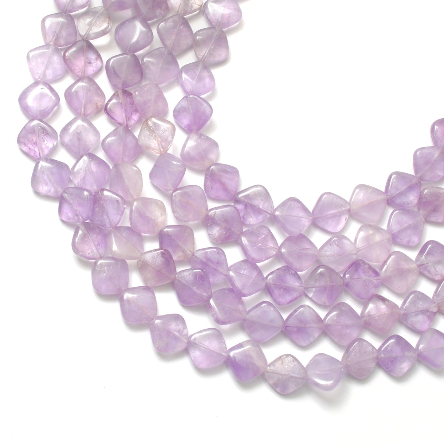 Natural Amethyst Gemstone Beads, 12-mm Cushion Cut, 17-Inch Strand – DIY Jewelry Supplies