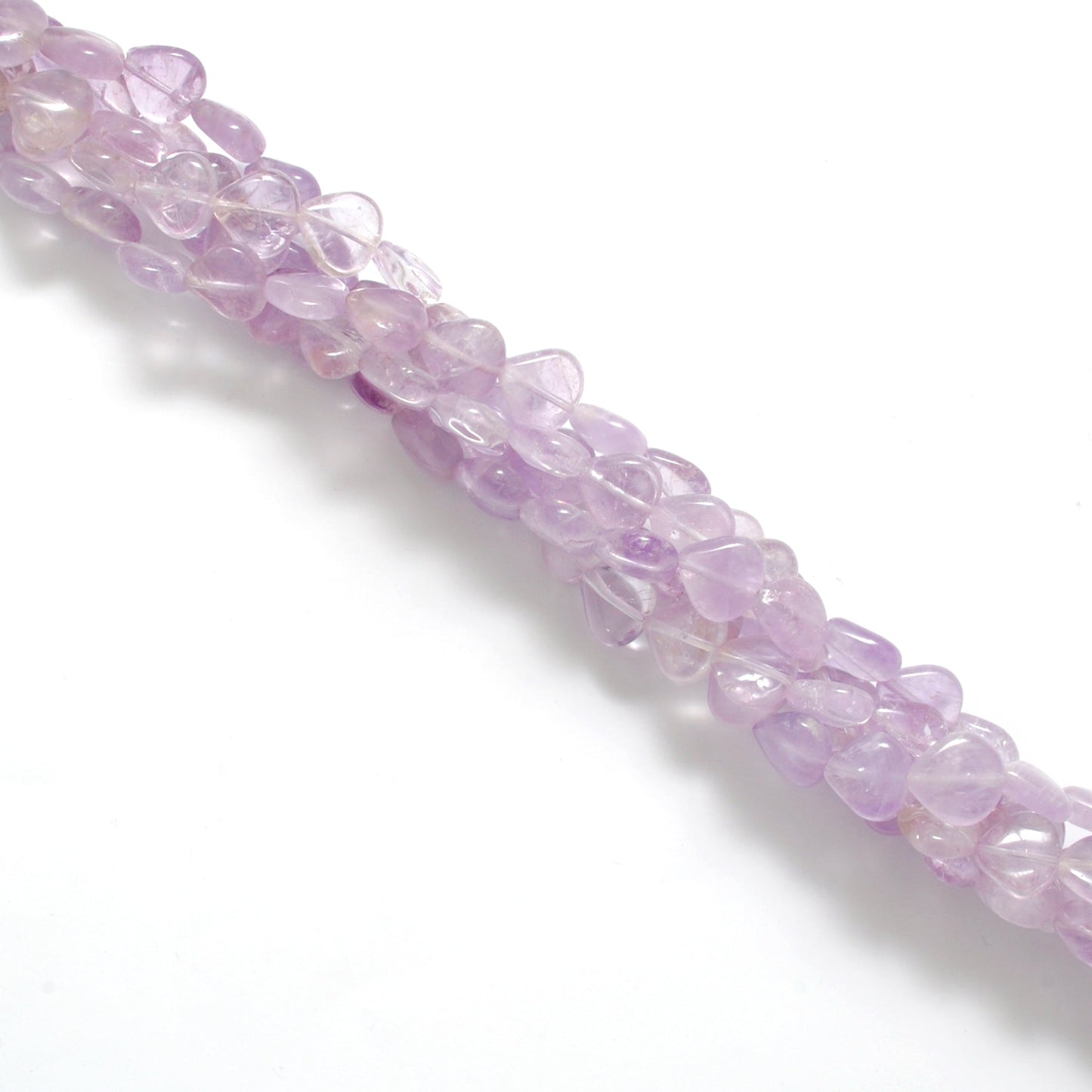 Natural Amethyst Heart Gemstone Beads – 10mm, 14-Inch Strand – DIY Jewelry & Gift Making