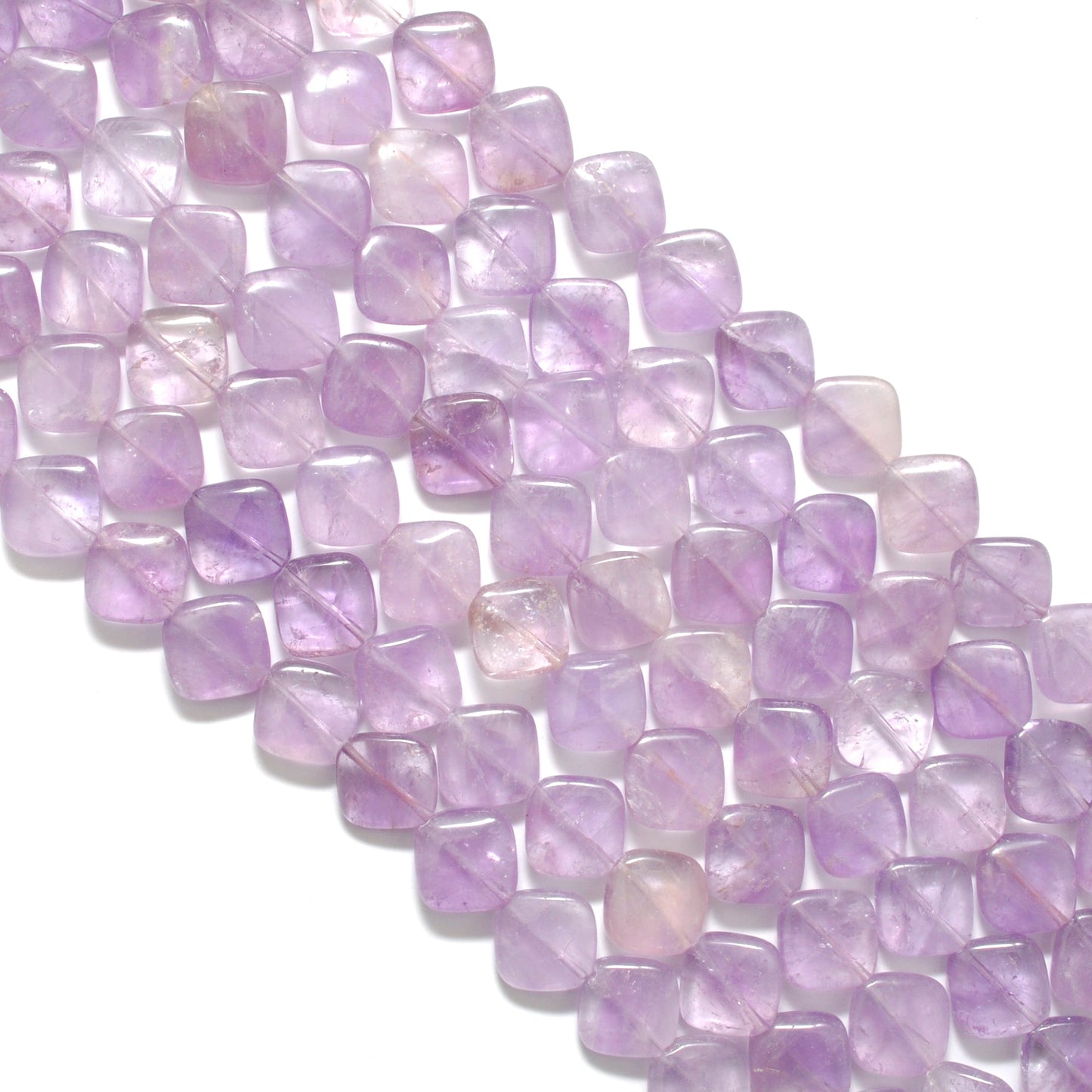 Natural Amethyst Gemstone Beads, 12-mm Cushion Cut, 17-Inch Strand – DIY Jewelry Supplies