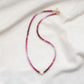 Natural Shaded Ruby Beaded Silver Necklace – Faceted Rondelle Gemstones